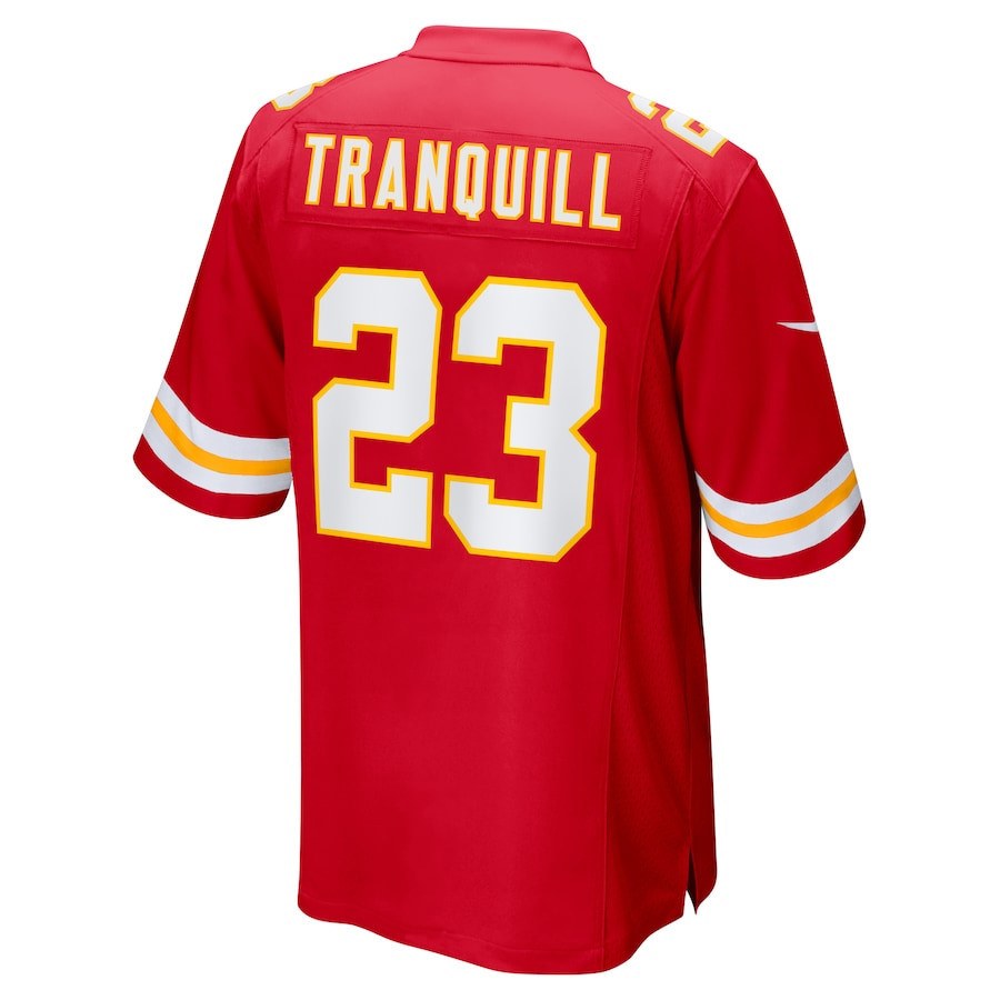 Drue Tranquill #23 Kansas City Chiefs Super Bowl LIX YOUTH Jersey - Red JS1125 nicesnker - Image 3