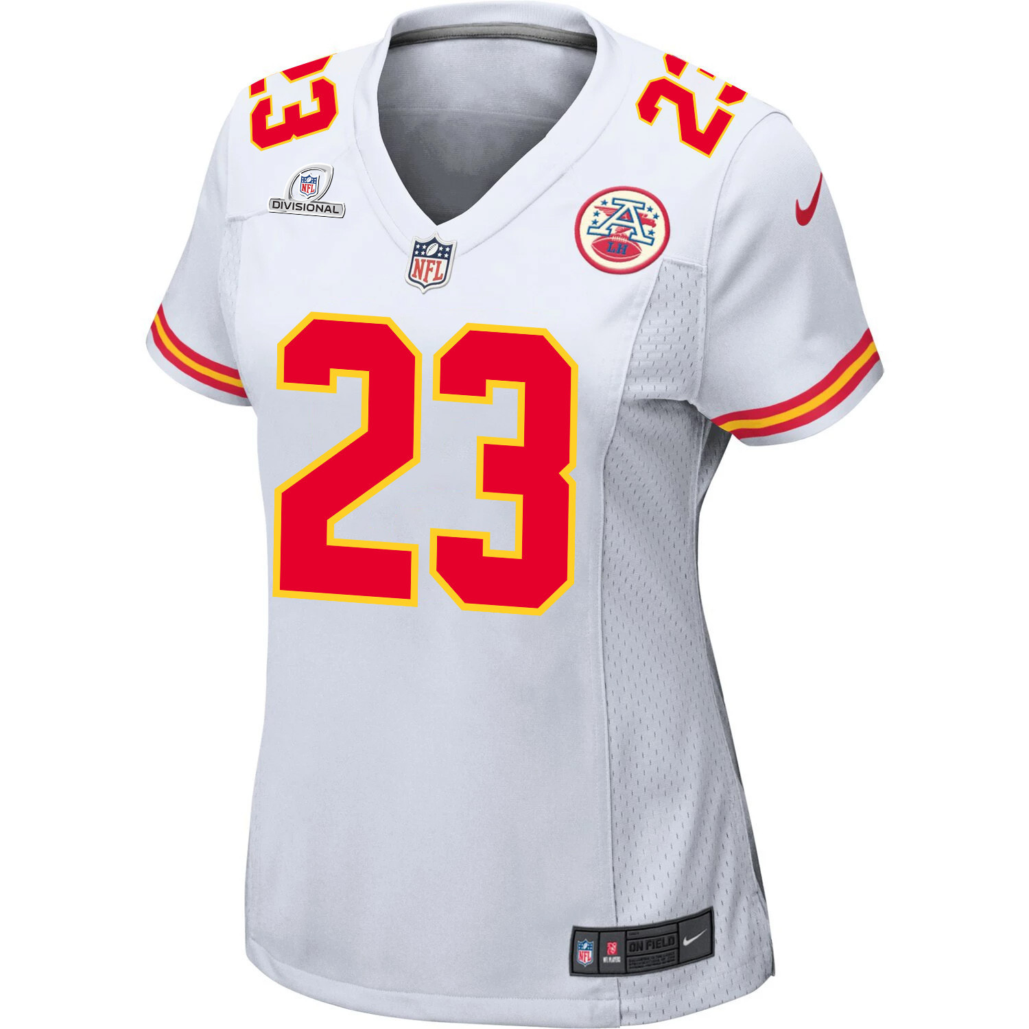 Drue Tranquill 23 Kansas City Chiefs Super Bowl LVIII Patch Game Women Jersey - White JS2002 nicesnker - Image 2