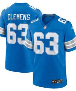 Duke Clemens 63 Detroit Lions Game Men Jersey - Blue JS6021 nicesnker