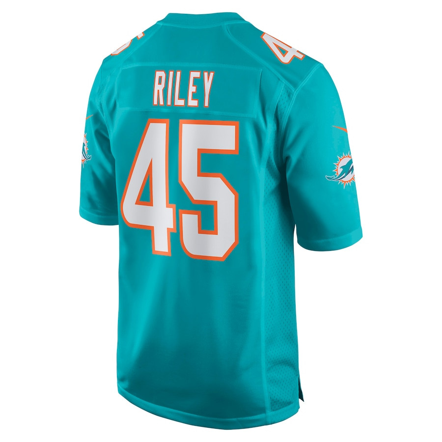 Duke Riley 45 Miami Dolphins Men Game Jersey - Aqua JS4965 nicesnker - Image 3