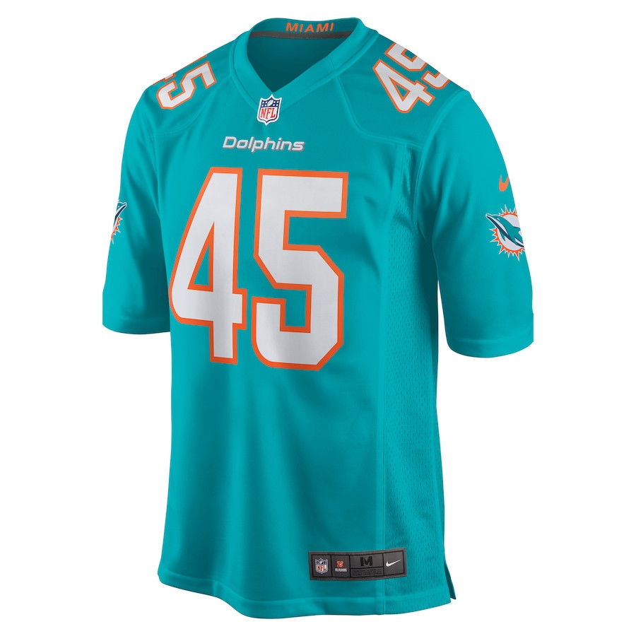 Duke Riley 45 Miami Dolphins Men Game Jersey - Aqua JS4965 nicesnker - Image 2