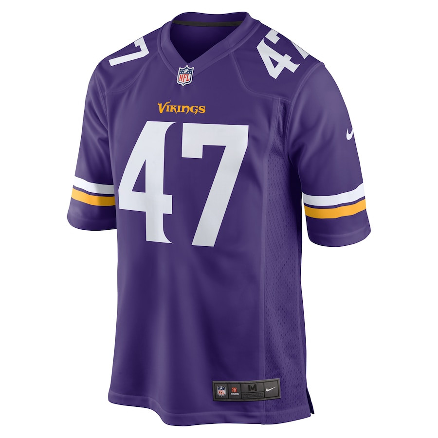 Dwight McGlothern Jr. 47 Minnesota Vikings Game Men Jersey - Purple JS4715 nicesnker - Image 2