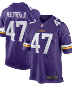 Dwight McGlothern Jr. 47 Minnesota Vikings Game Men Jersey - Purple JS4715 nicesnker