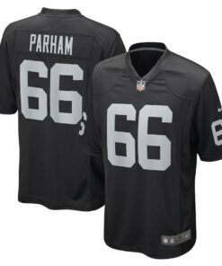 Dylan Parham 66 Las Vegas Raiders Team Game Men Jersey - Black JS5379 nicesnker