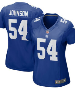 Dyontae Johnson 54 New York Giants Women's Game Jersey - Royal JS3395 nicesnker