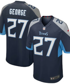 Eddie George 27 Tennessee Titans Men Game Retired Jersey - Navy JS7656 nicesnker