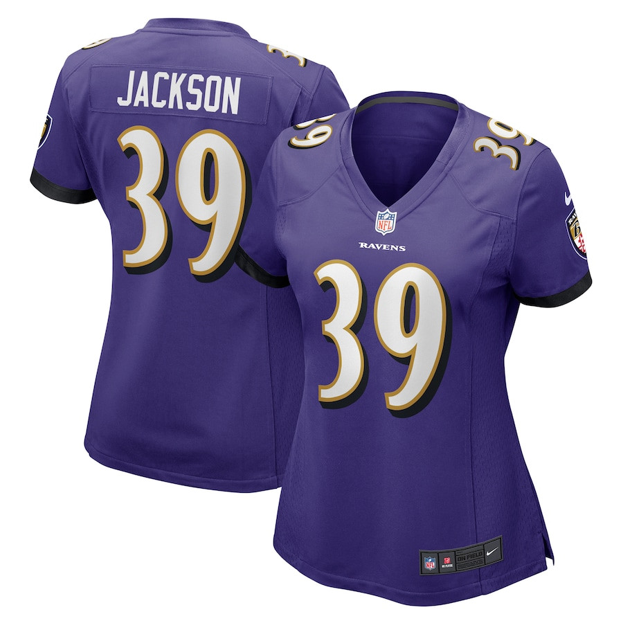 Eddie Jackson 39 Baltimore Ravens Women's Game Jersey - Purple JS4074 nicesnker