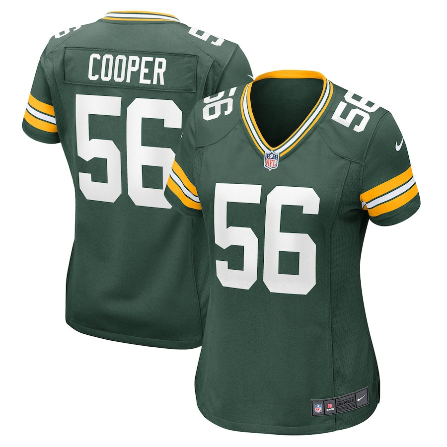 Edgerrin Cooper 56 Green Bay Packers Women's Game Jersey - Green JS4002 nicesnker