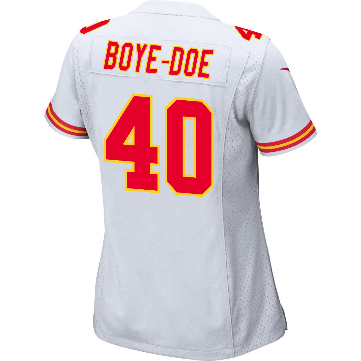Ekow Boye-Doe 40 Kansas City Chiefs Super Bowl LVIII Champions 4 Stars Patch Game Women Jersey - White JS9150 nicesnker - Image 3