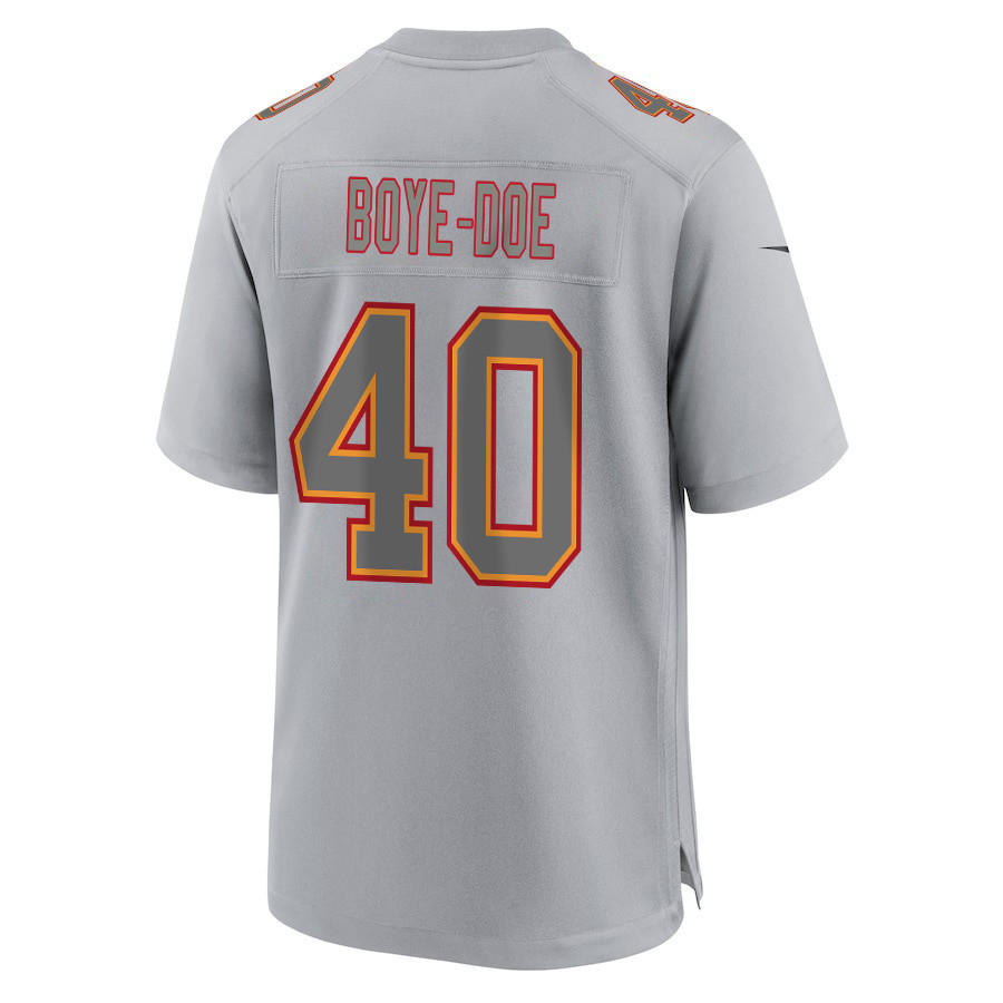 Ekow Boye-Doe 40 Kansas City Chiefs Super Bowl LVIII Champions 4X Atmosphere Fashion Game Men Jersey - Gray JS4008 nicesnker - Image 3