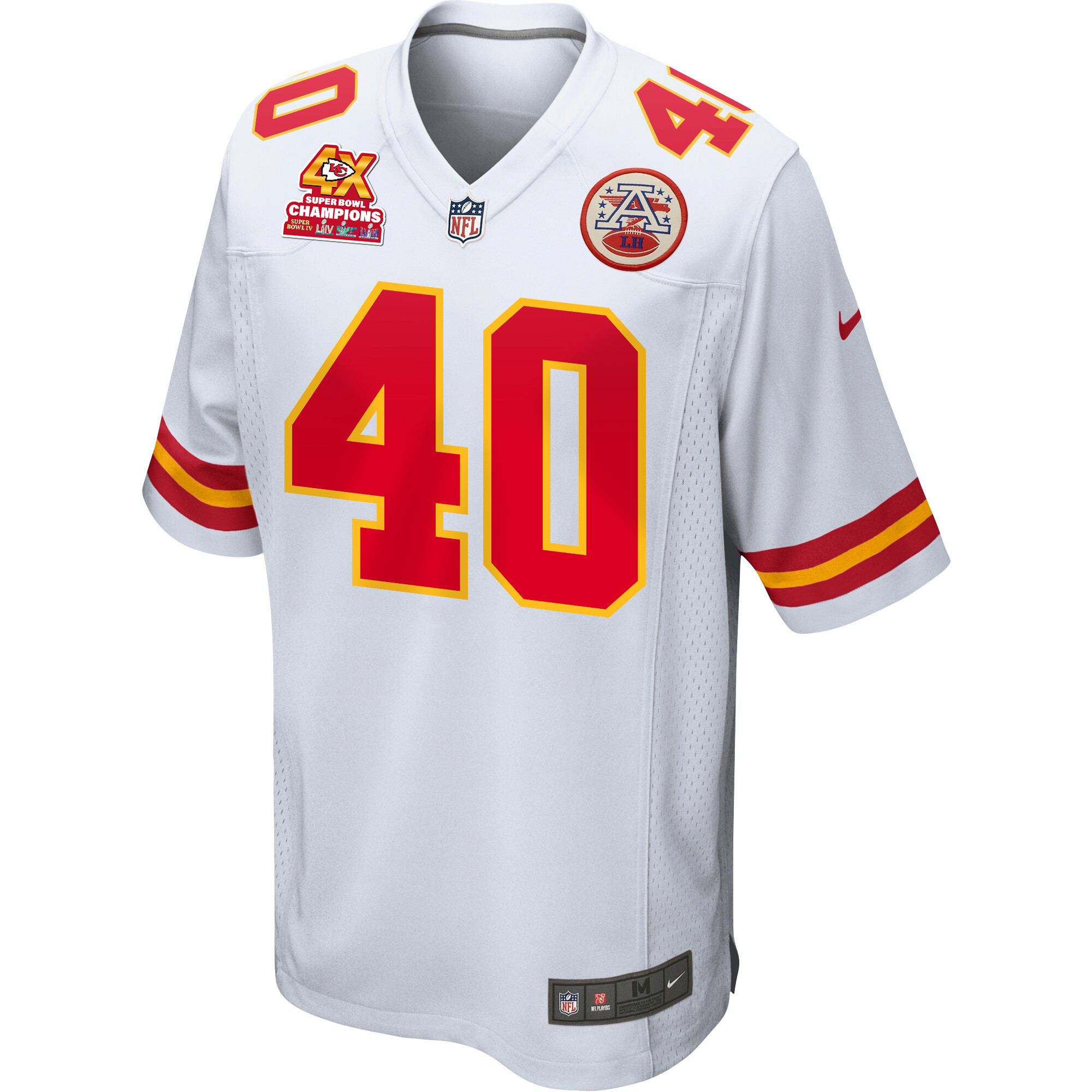 Ekow Boye-Doe 40 Kansas City Chiefs Super Bowl LVIII Champions 4X Game Men Jersey - White JS9667 nicesnker - Image 2