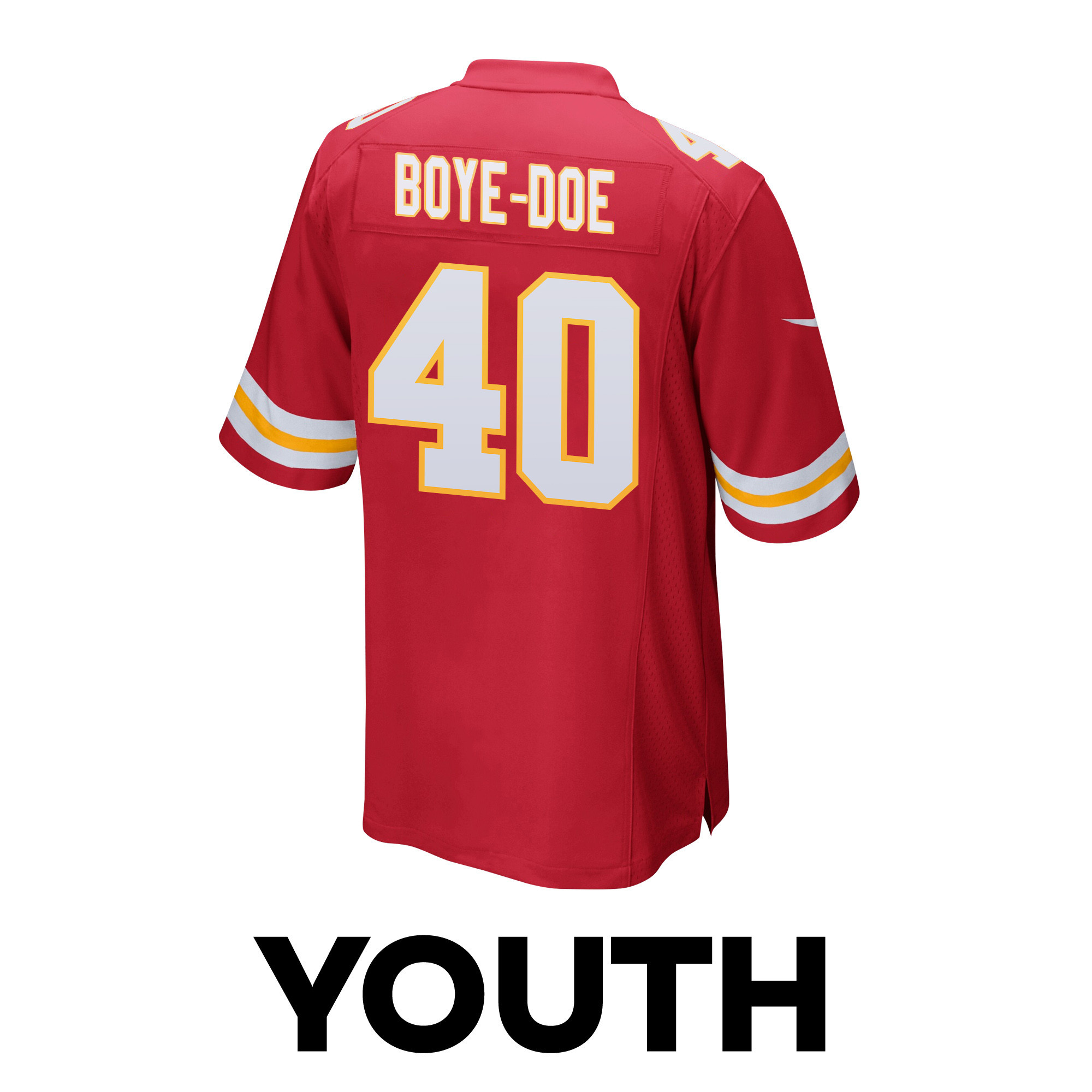 Ekow Boye-Doe 40 Kansas City Chiefs Super Bowl LVIII Champions 4X Game YOUTH Jersey - Red JS9456 nicesnker - Image 3