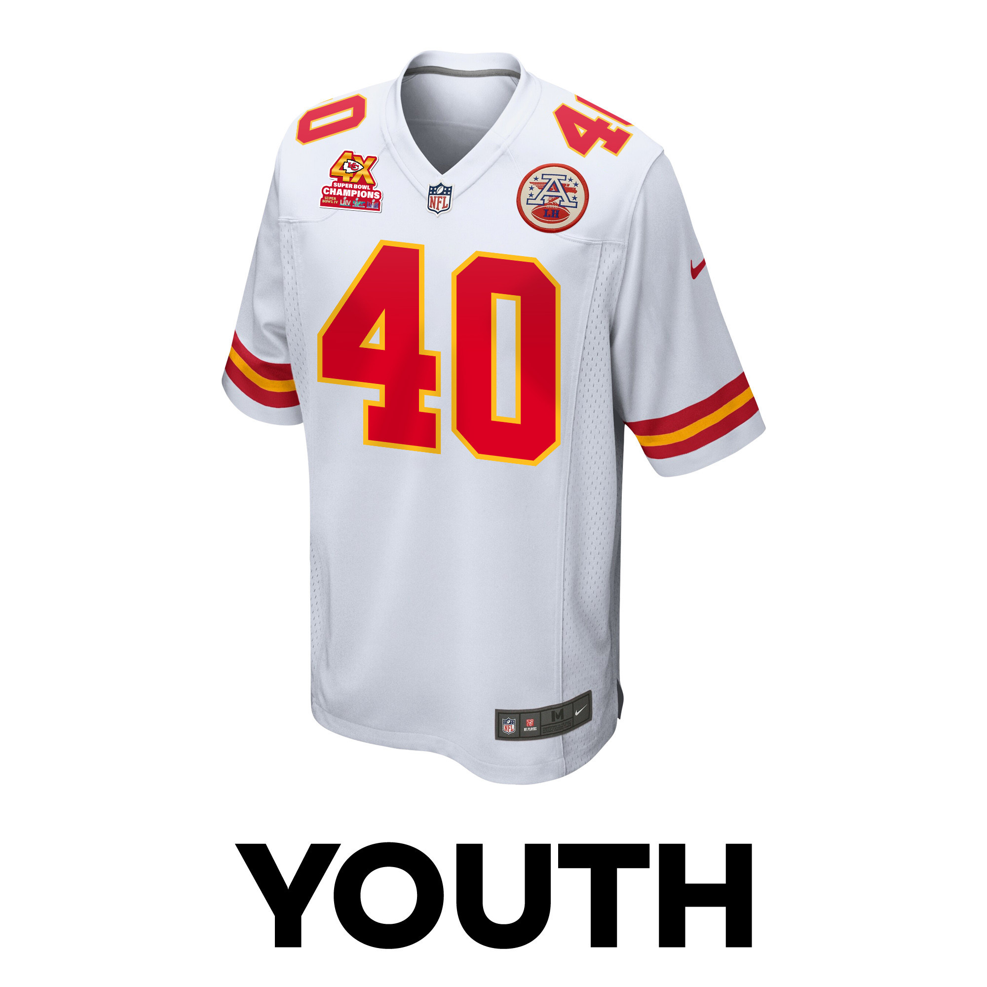 Ekow Boye-Doe 40 Kansas City Chiefs Super Bowl LVIII Champions 4X Game YOUTH Jersey - White JS6277 nicesnker - Image 2