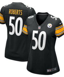 Elandon Roberts 50 Pittsburgh Steelers Women Game Jersey - Black JS9014 nicesnker