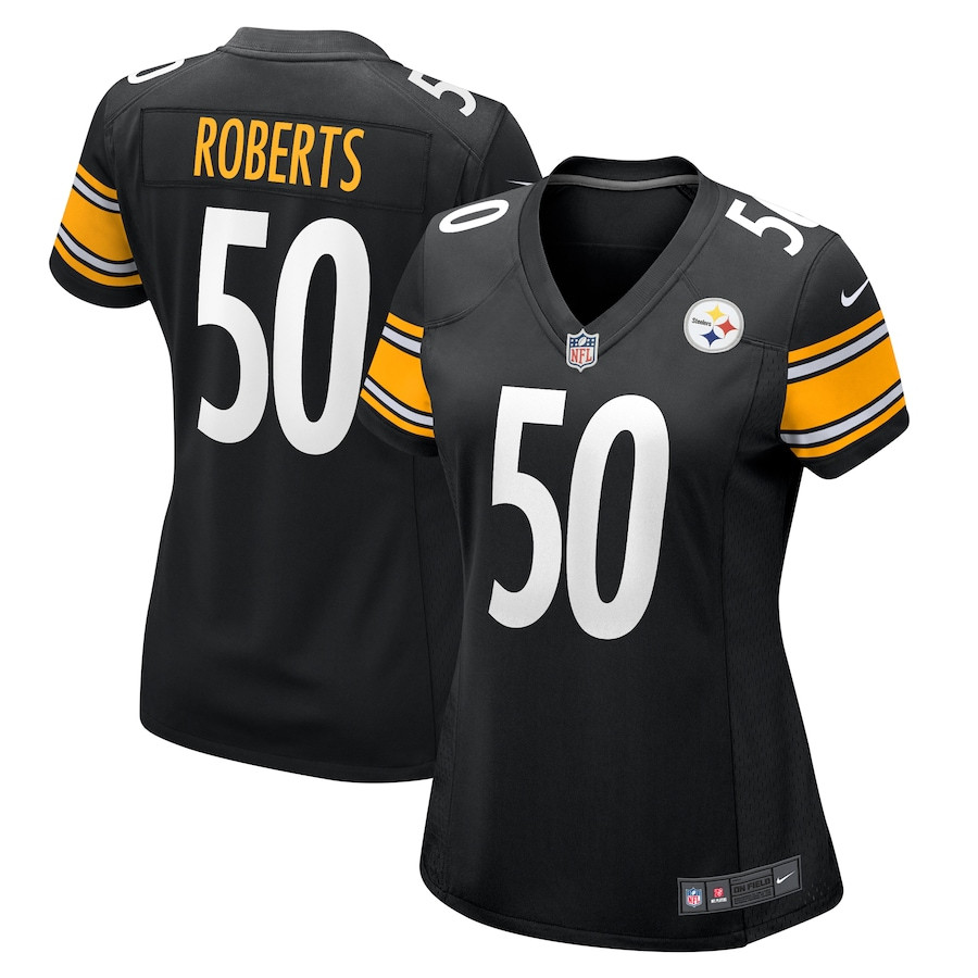 Elandon Roberts 50 Pittsburgh Steelers Women Game Jersey - Black JS9014 nicesnker