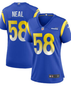 Eli Neal 58 Los Angeles Rams Women's Game Jersey - Royal JS4718 nicesnker
