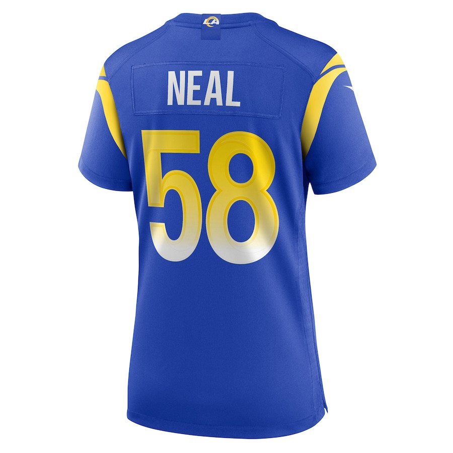 Eli Neal 58 Los Angeles Rams Women's Game Jersey - Royal JS4718 nicesnker - Image 3