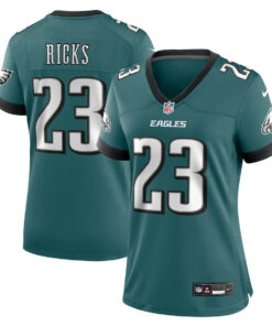 Eli Ricks 23 Philadelphia Eagles Women's Team Game Jersey - Midnight Green JS9509 nicesnker