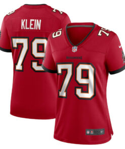Elijah Klein 79 Tampa Bay Buccaneers Game Women Jersey - Red JS2185 nicesnker