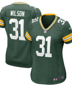 Emanuel Wilson 31 Green Bay Packers Women's Game Jersey - Green JS2970 nicesnker