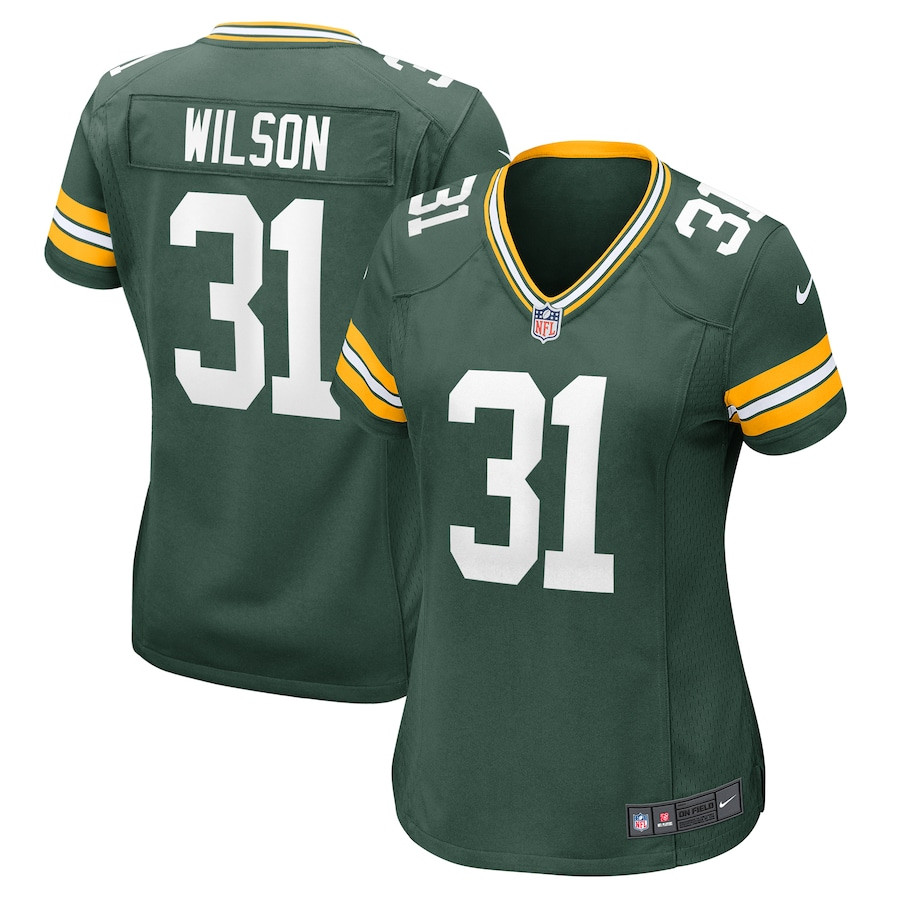 Emanuel Wilson 31 Green Bay Packers Women's Game Jersey - Green JS2970 nicesnker