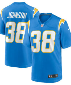 Emany Johnson 38 Los Angeles Chargers Team Game Men Jersey - Powder Blue JS8525 nicesnker