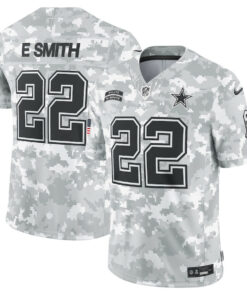 Emmitt Smith 22 Dallas Cowboys 2024 Salute to Service Retired Player Limited Men Jersey - Arctic Camo JS7634 nicesnker