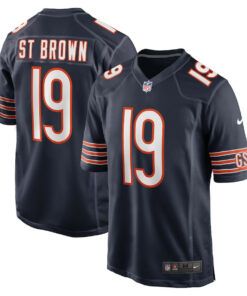 Equanimeous St. Brown 19 Chicago Bears Game Men Jersey - Navy JS9148 nicesnker