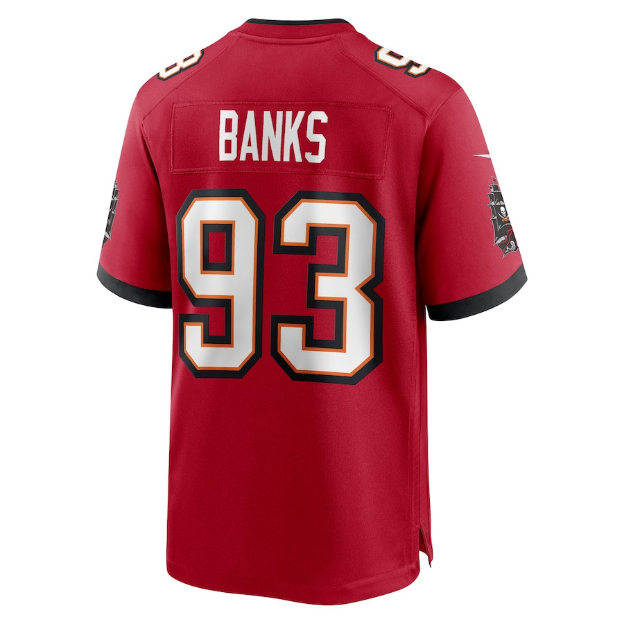 Eric Banks 93 Tampa Bay Buccaneers Game Men Jersey - Red JS2823 nicesnker - Image 3