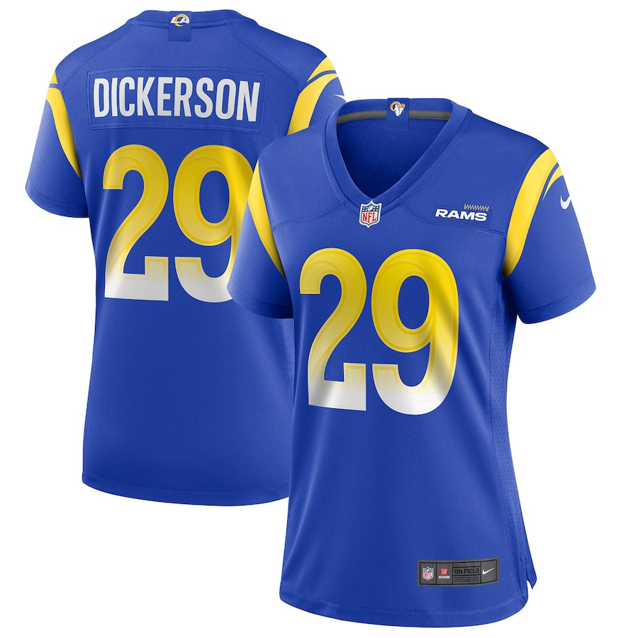 Eric Dickerson 29 Los Angeles Rams Women Game Retired Jersey - Royal JS2344 nicesnker