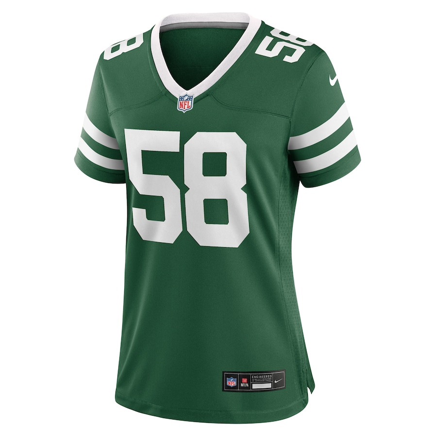Eric Watts 58 New York Jets Women's Team Game Jersey - Legacy Green JS8538 nicesnker - Image 2