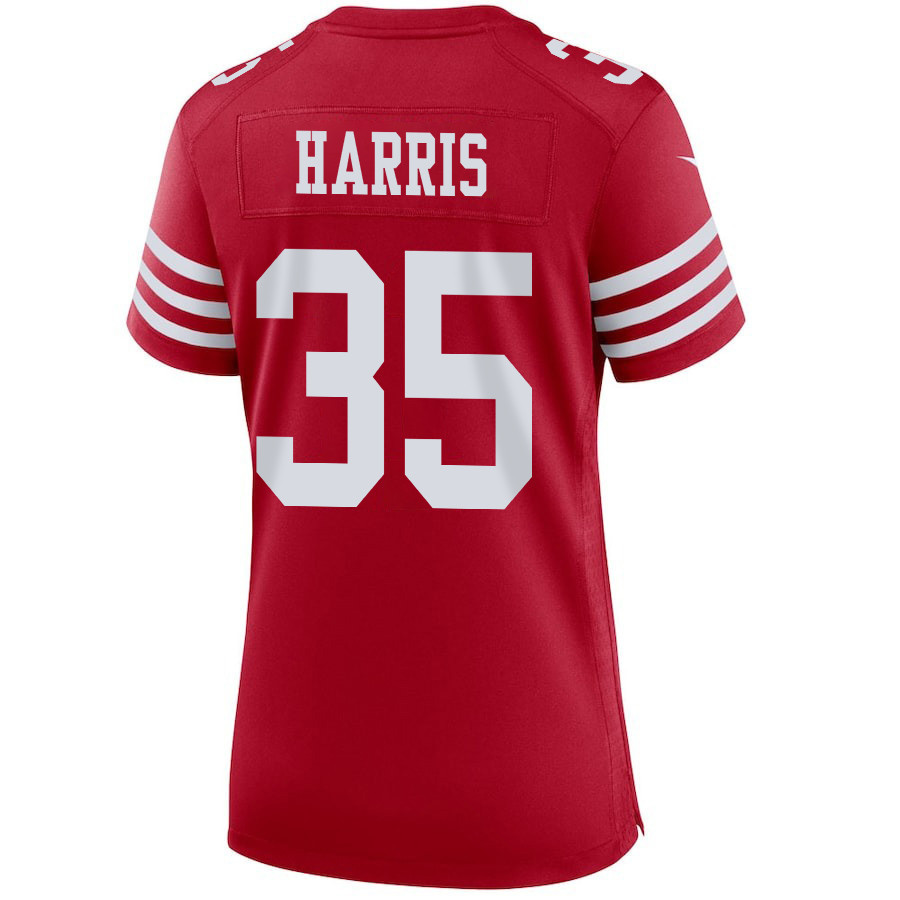 Erik Harris 35 San Francisco 49ers Super Bowl LVIII Patch Game Women Jersey - Scarlet JS5038 nicesnker - Image 3