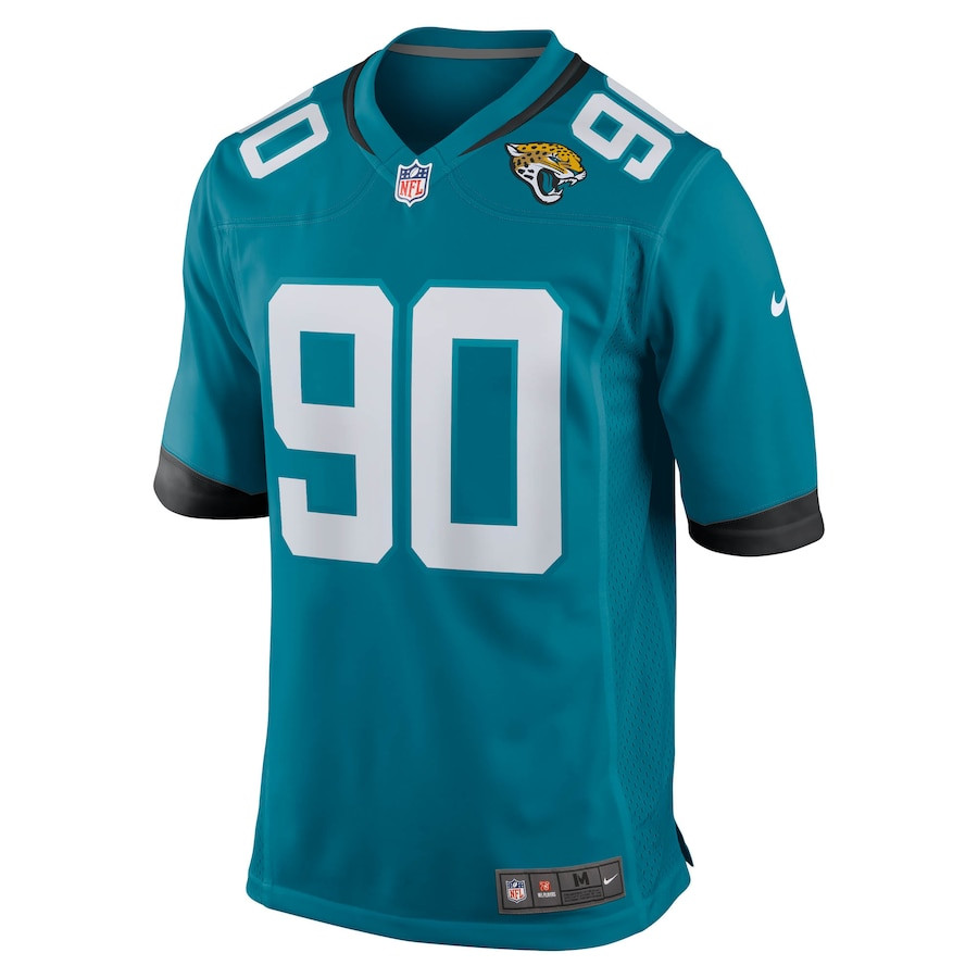 Esezi Otomewo 90 Jacksonville Jaguars Team Game Men Jersey - Teal JS5917 nicesnker - Image 2