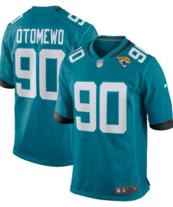 Esezi Otomewo 90 Jacksonville Jaguars Team Game Men Jersey - Teal JS5917 nicesnker