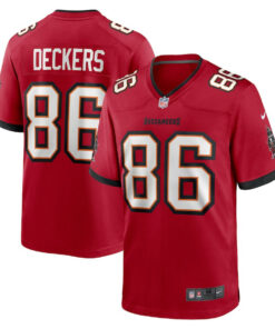 Evan Deckers 86 Tampa Bay Buccaneers Game Men Jersey - Red JS2389 nicesnker