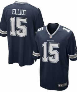 Ezekiel Elliott 15 Dallas Cowboys Team Game Men Jersey - Navy JS2743 nicesnker