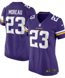 Fabian Moreau 23 Minnesota Vikings Women's Game Jersey - Purple JS6778 nicesnker