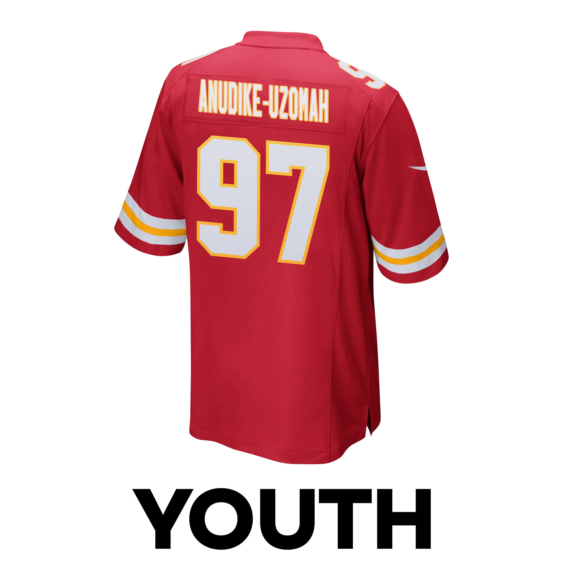 Felix Anudike-Uzomah 97 Kansas City Chiefs Super Bowl LVIII Patch Game YOUTH Jersey - Red JS1291 nicesnker - Image 3