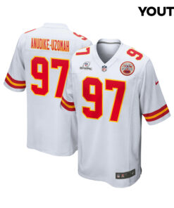 Felix Anudike-Uzomah 97 Kansas City Chiefs Super Bowl LVIII Patch Game YOUTH Jersey - White JS7055 nicesnker