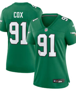 Fletcher Cox 91 Philadelphia Eagles Women's Alternate Game Jersey - Kelly Green JS7951 nicesnker