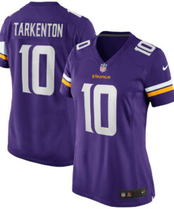 Fran Tarkenton 10 Minnesota Vikings Women Game Retired Jersey - Purple JS1398 nicesnker