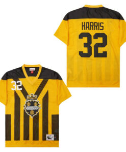 Franco Harris 32 Pittsburgh Steelers Retro Throwback Legacy Men Jersey - Black/Yellow JS2806 nicesnker
