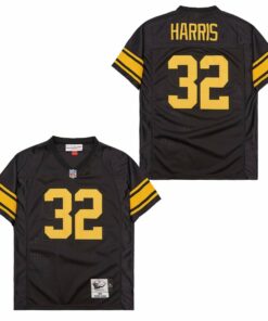 Franco Harris 32 Pittsburgh Steelers Retro Throwback Men Jersey - Black JS2517 nicesnker