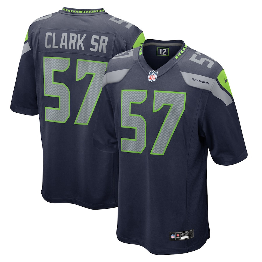 Frank Clark 57 Seattle Seahawks Game Men Jersey - College Navy JS6332 nicesnker