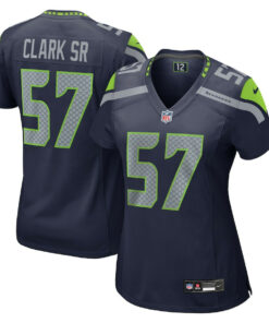 Frank Clark 57 Seattle Seahawks Game Women Jersey - College Navy JS1140 nicesnker
