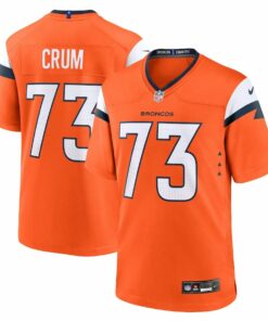 Frank Crum 73 Denver Broncos Team Game Men Jersey - Orange JS6293 nicesnker