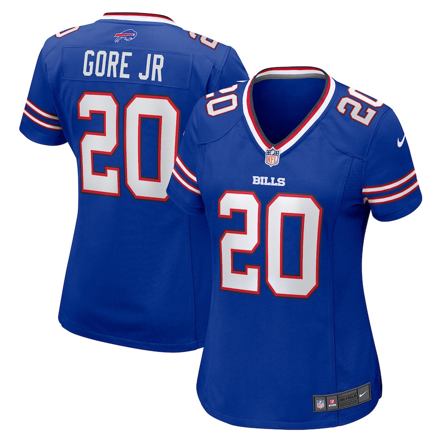 Frank Gore Jr. 20 Buffalo Bills Women's Game Jersey - Royal JS9413 nicesnker