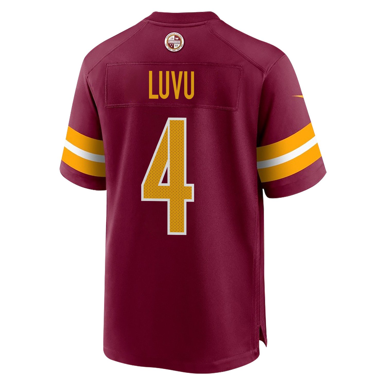 Frankie Luvu 4 Washington Commanders Super Bowl LIX Champions Patch 'New Orleans - Where Passion Ignites' EMBROIDERED Game Men Jersey - Burgundy JS3103 nicesnker - Image 2