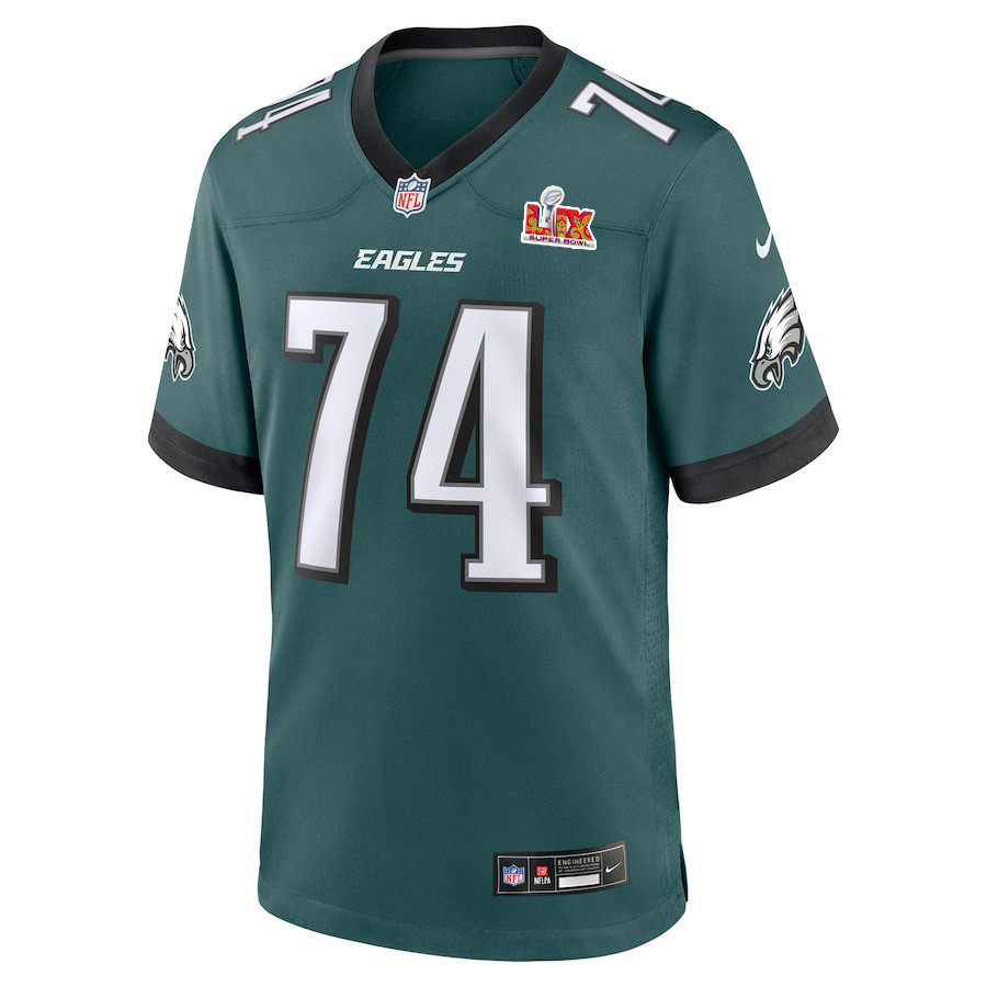 Fred Johnson #74 Philadelphia Eagles Super Bowl LIX Jersey - Men's - Midnight Green JS4447 nicesnker - Image 2