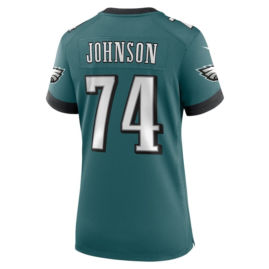 Fred Johnson #74 Philadelphia Eagles Super Bowl LIX Women's Jersey - Midnight Green JS8222 nicesnker - Image 3